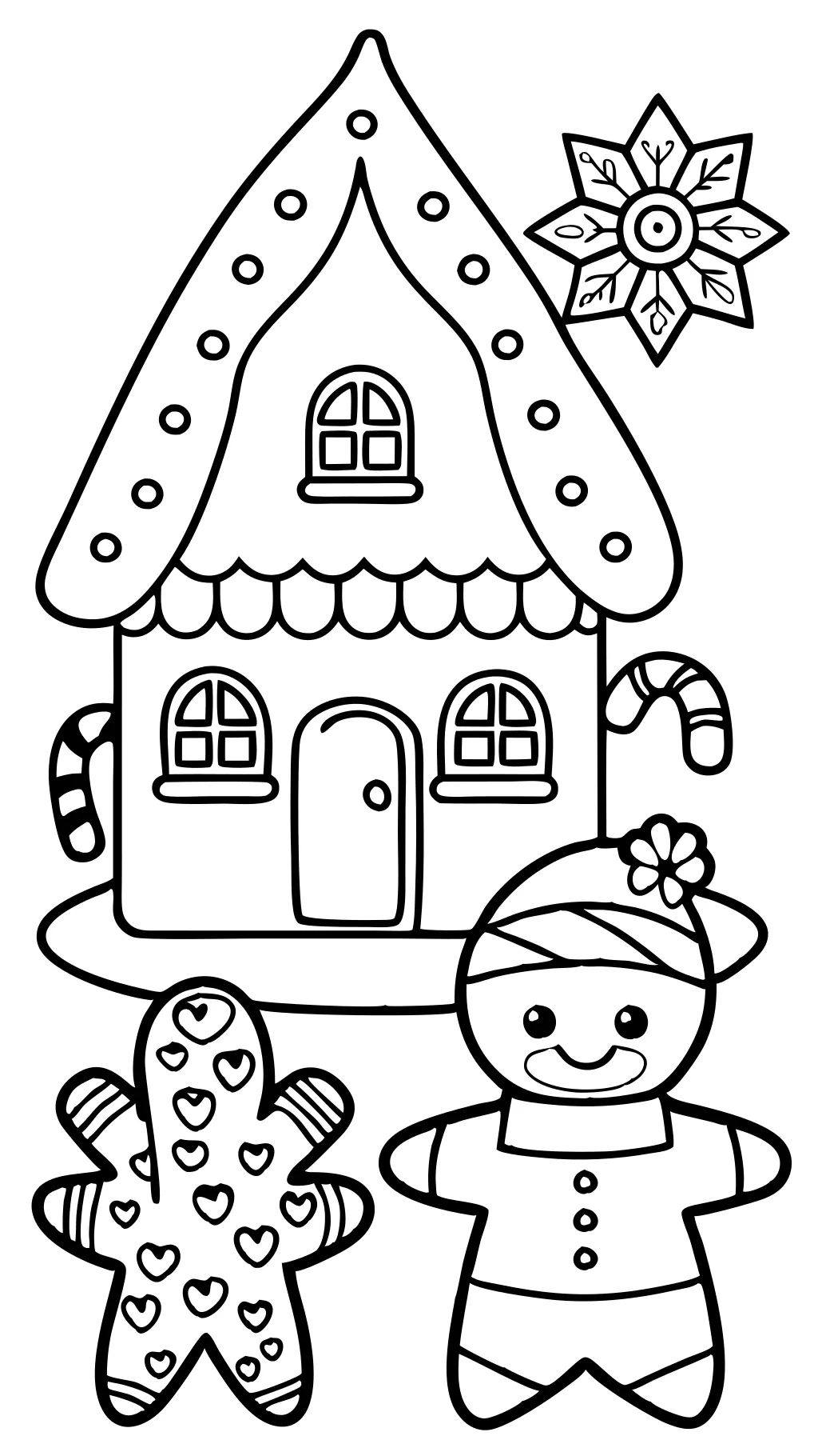 gingerbread cookie coloring page